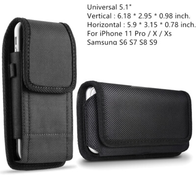 Rugged Belt Clip Holster Case Pouch Cover For iPhone 15 Pro X Samsung S8 S9 S10