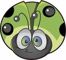 Green Ladybug Sticker Car Truck Vehicle Bumper Decal