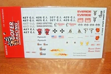 GOFER RACING DECALS #11035 STUFF SHEET #3 1/24-1/25 SCALE