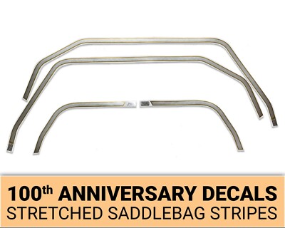 Harley Davidson 100th Anniversary Stretched Saddle Bag Decals