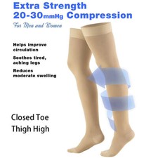 US medias de compresion De Muslo para varices 20-30 punta para hombre mujer