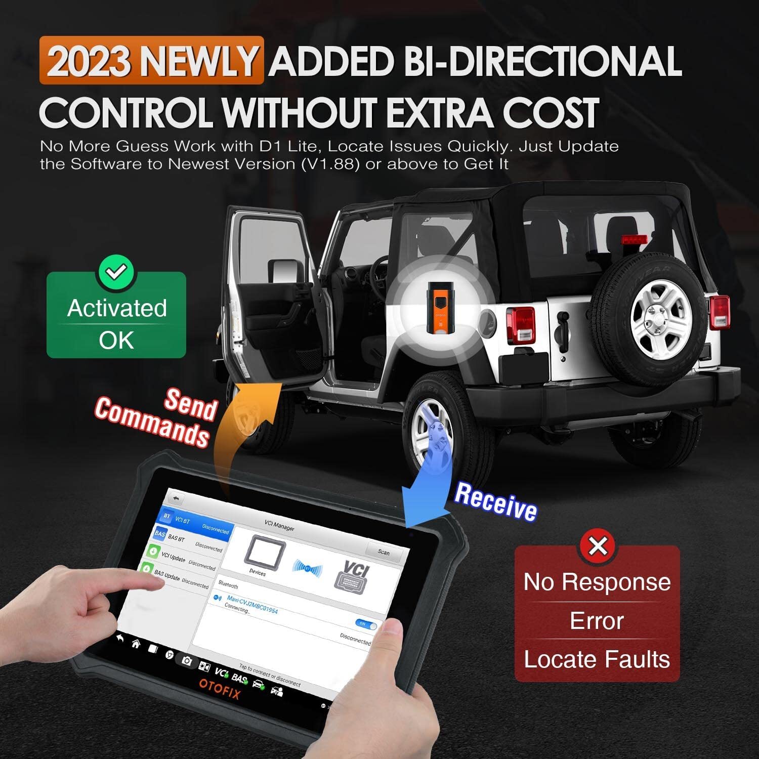 2025 OTOFIX D1 Lite Car Bidirectional Scanner Full System Diagnostic Coding Tool