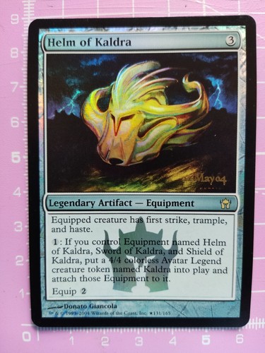 HELM OF KALDRA *PreRelease FOIL* - MTG - Rare Artifact - Fifth Dawn - M/NM - Bild 3 von 3