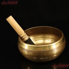 6.8"Tibetan Buddhism bronze Shakyamuni Sakyamuni Shakya Mani Buddha sound bowl