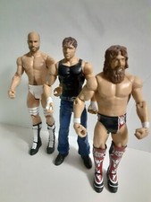 WWE Mattel Daniel Bryan Cesaro Dean Ambrose Figure Lot Blackpool Combat Club AEW