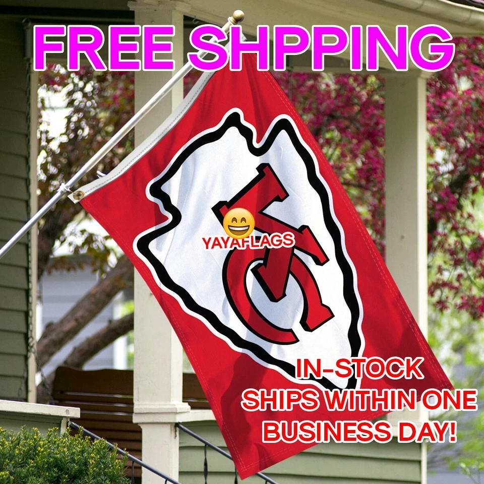Bandera de fútbol americano Kansas City Chiefs 3x5 pies ENVÍO GRATUITO Foto 4 de 4
