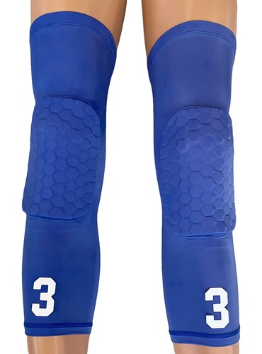 Custom Pick Your Number Letters Knee Pads Sports Leg Sleeves Basketball - Picture 5 of 16