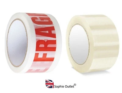 SOPHIE OUTLET 50m CLEAR TAPE FRAGILE TAPE Parcel Packing Tape Rolls Box Cartoon Sealing Tapes