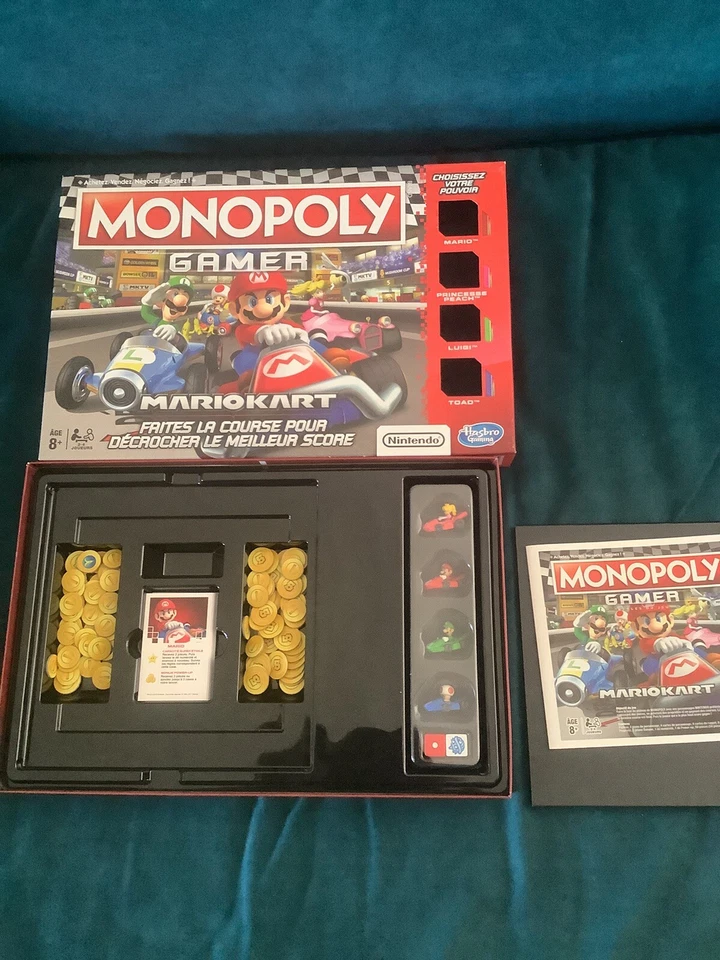 Monopoly Gamer Mario kart Nintendo Hasbro Gaming - Photo 2/2