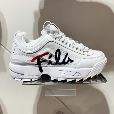 New FILA Womens DISRUPTOR 2 SCRIPT WHITE FS1HTB1191X