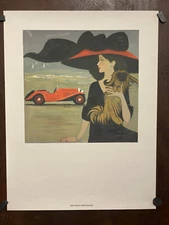 lithograph XXVII Rallye Paris Deauville-Denis Paul NOYER-69 x52cm