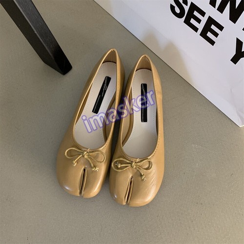 Para mujeres Cuero Sintético Nuevo Puntera Tacón Medio Ballet Corte Pajarita Zapatos Talla - Imagen 22 de 29