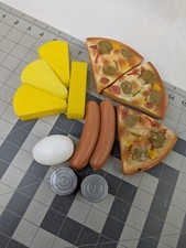 Pretend Play Food Pizza Cheese Butter Egg Hotdogs