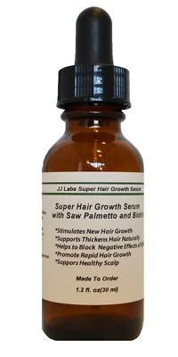 JJ LABS SKIN SOLUTIONS Super Hair Growth Serum with Saw Palmetto, Biotin, Unisex Hair Loss Treatments
