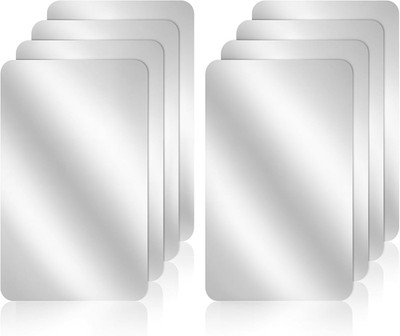 8 Pack Acrylic Mirror Tiles, Shatter Proof Plastic Mirror Stickers, Small Flexib