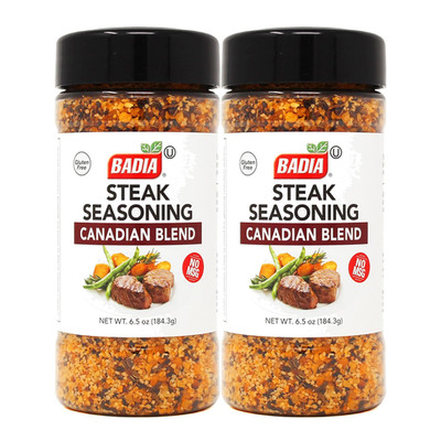 Badia Steak Seasoning, Canadian Blend, 6.5 Oz -  Pack of 2