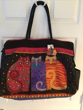 Laurel Burch Cats Tote Bag Feline Friends Large 20  Cat Themed NEW