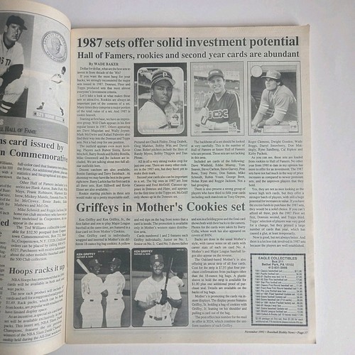 Cal Ripken Baltimore Baseball Hobby News Magazine 91 Fleer Uncut Cards Insert - Picture 5 of 9