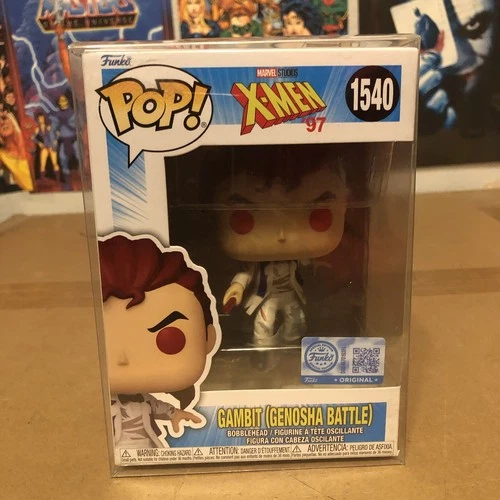 Funko Pop! X-Men '97 Gambit (Genosha Battle) #1540 Exclusive And Pop Protector