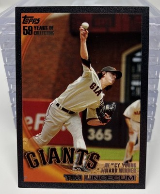 Topps 2010 59 Years Tim Lincecum Giants #9 20/59 Black Border Rare!