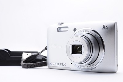 Nikon Coolpix S3600 Silver Excellent+5 Compact Degital Camera Z0701