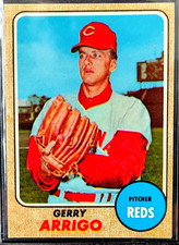 1968 Topps Baseball Gerry Arrigo #302 Cincinnati Reds Mint