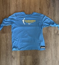 WNBA Chicago Sky Blue Nike Dri Fit Long Sleeve Womens XL