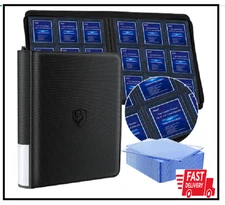 Toploader Binder Holds 324 Toploaders | 20 Toploaders |Waterproof PU Leather