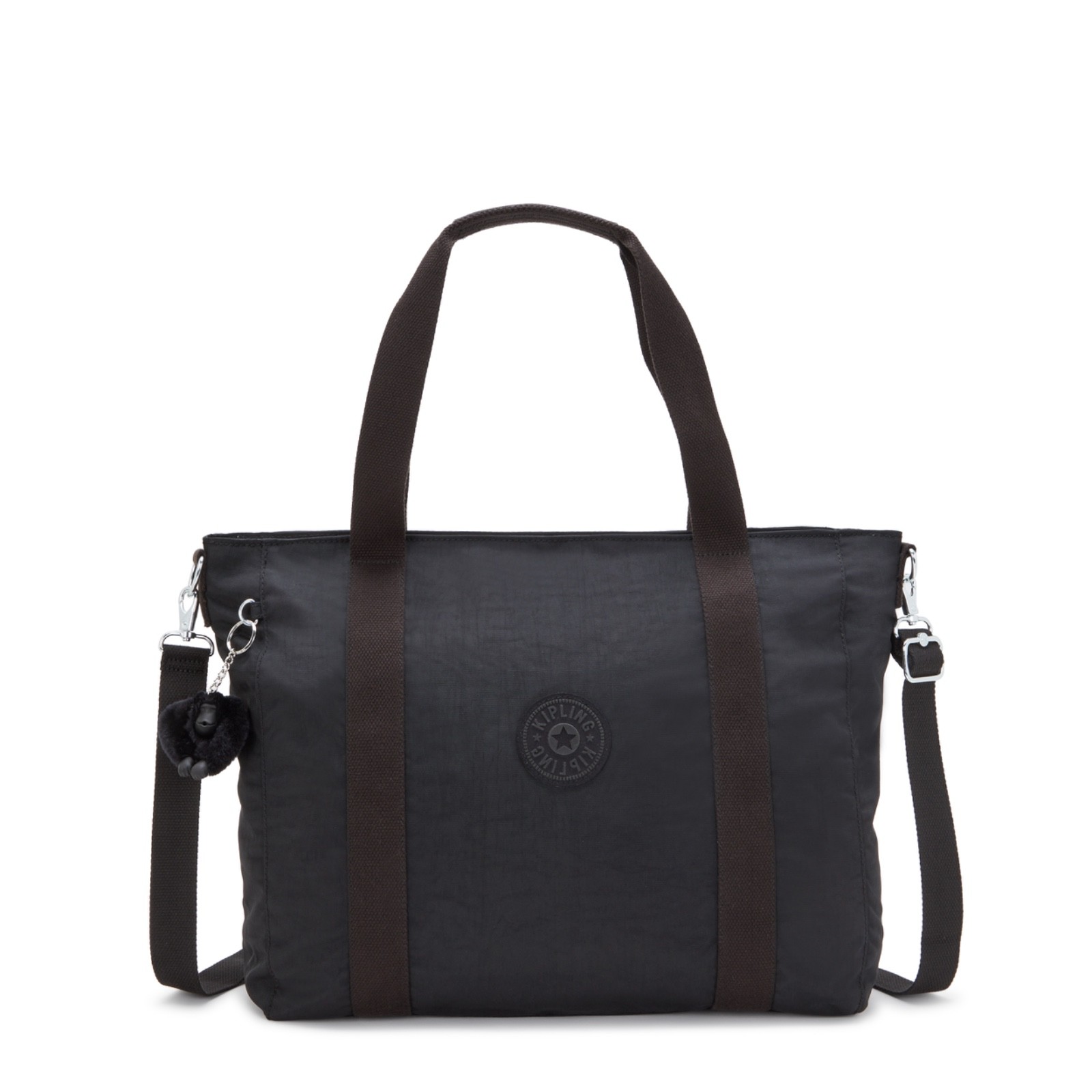 Kipling Small Tote Bag ASSENI Shoulder Strap BLACK NOIR RRP £98