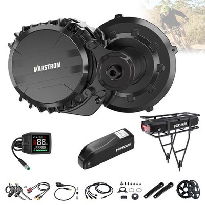 48V750W68-73mm Varstrom Torque Mid Drive Motor Kit EBike Conversion Kits Display