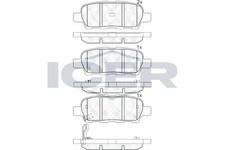 Bremsbelagsatz Scheibenbremse für Renault Koleos I HY Infiniti FX G ab 03->