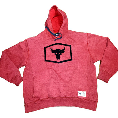 Under Armour Project Rock Dwayne Johnson Blood Sweat Respect Hoodie 2XL Dark Red