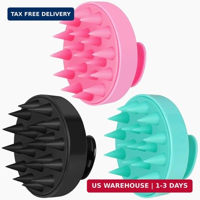 Scalp Massager 3 Pack, Shampoo Brush, Hair Scrubber for Exfoliation, Soft