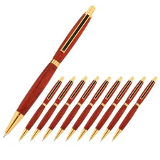 Slimline Pencil Kit, Gold  Finish with Black Striped Clip, 10 Pack, Legacy