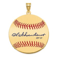 Gold-plating over Sterling Silver Al RED Schoendienst Hall of Fame Signature Lar
