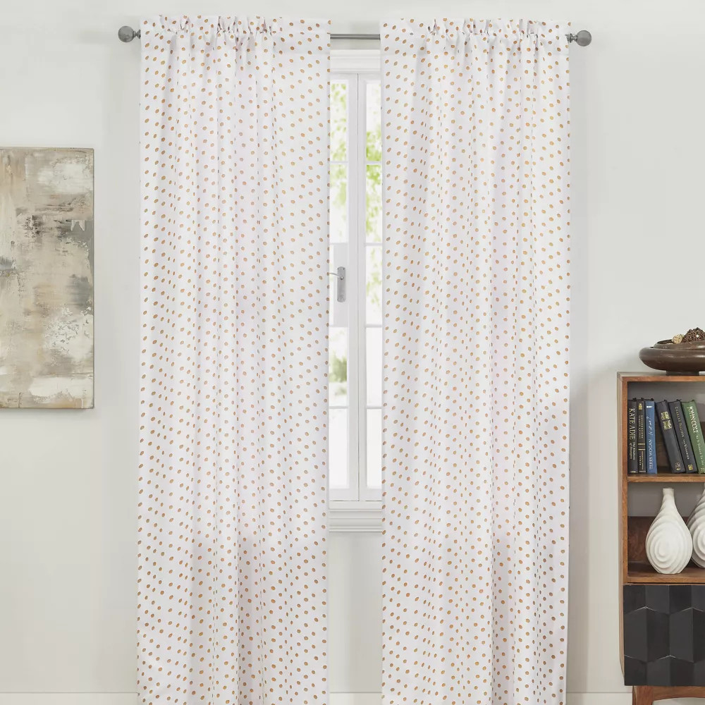 Пара панелей для занавесок VCNY Home Dots светящихся в темноте с карманом для штанги 4990₽