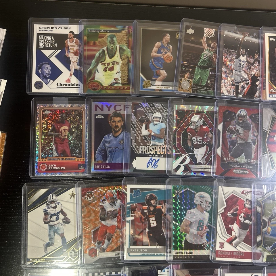 Enorme lote de tarjetas deportivas parche de novato de 300 tarjetas autógrafo automático listo para mostrar Foto 3 de 4
