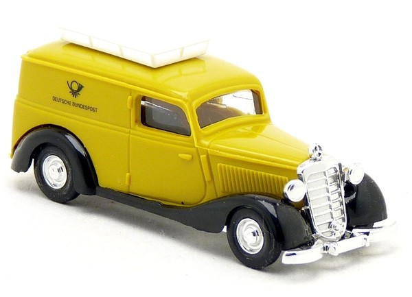 Busch 41543 Mb Mercedes Benz 170 V Kasten Dbp Deutsche Bundes Post Pkw 1:87 H0-image