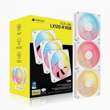 CORSAIR iCUE Link LX120-R RGB PWM Starter Kit Reverse Fan 120mm White /Tracking