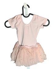 Dancina Leotard Sparkle Tutu Dress Short Sleeve Future Ballerina Pink Size 4
