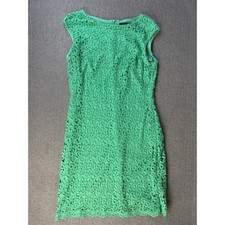 Lauren Ralph Lauren Dress Womens 14 Lace Crochet Sheath Cocktail Spring