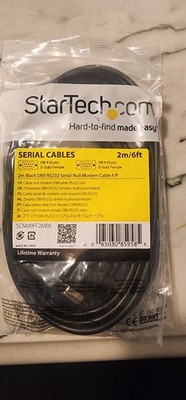 StarTech.com 2m Black DB9 RS232 Serial Null Modem Cable F/F - DB9 Female to Fema