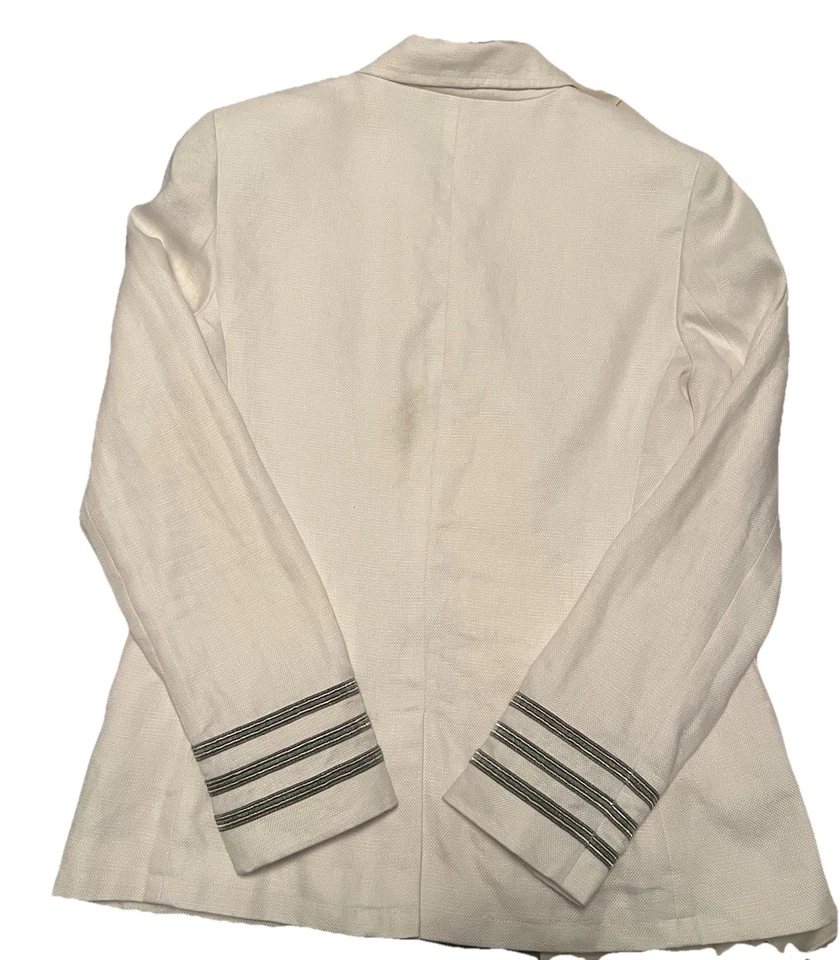 Ralph Lauren Bullion Patch Double-Breasted Blazer Crest Embellished Sz 6 - Image 3 of 4