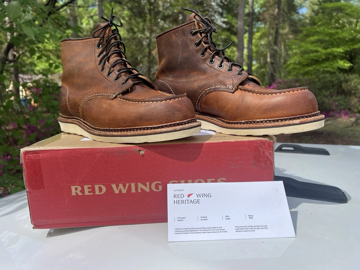 Red Wing Men’s Leather Boots Style 4601 Brown Lace Up Size 10.5 B Narrow Red Wing Shoes B Boots for Men for Sale - Shop New & Used  main image 4