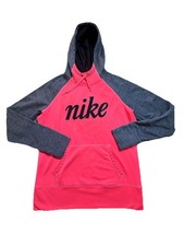 Nike WMNS Med Therma-Fit Hoodie Neon Pink Grey Sporty Athleisure Loungewear