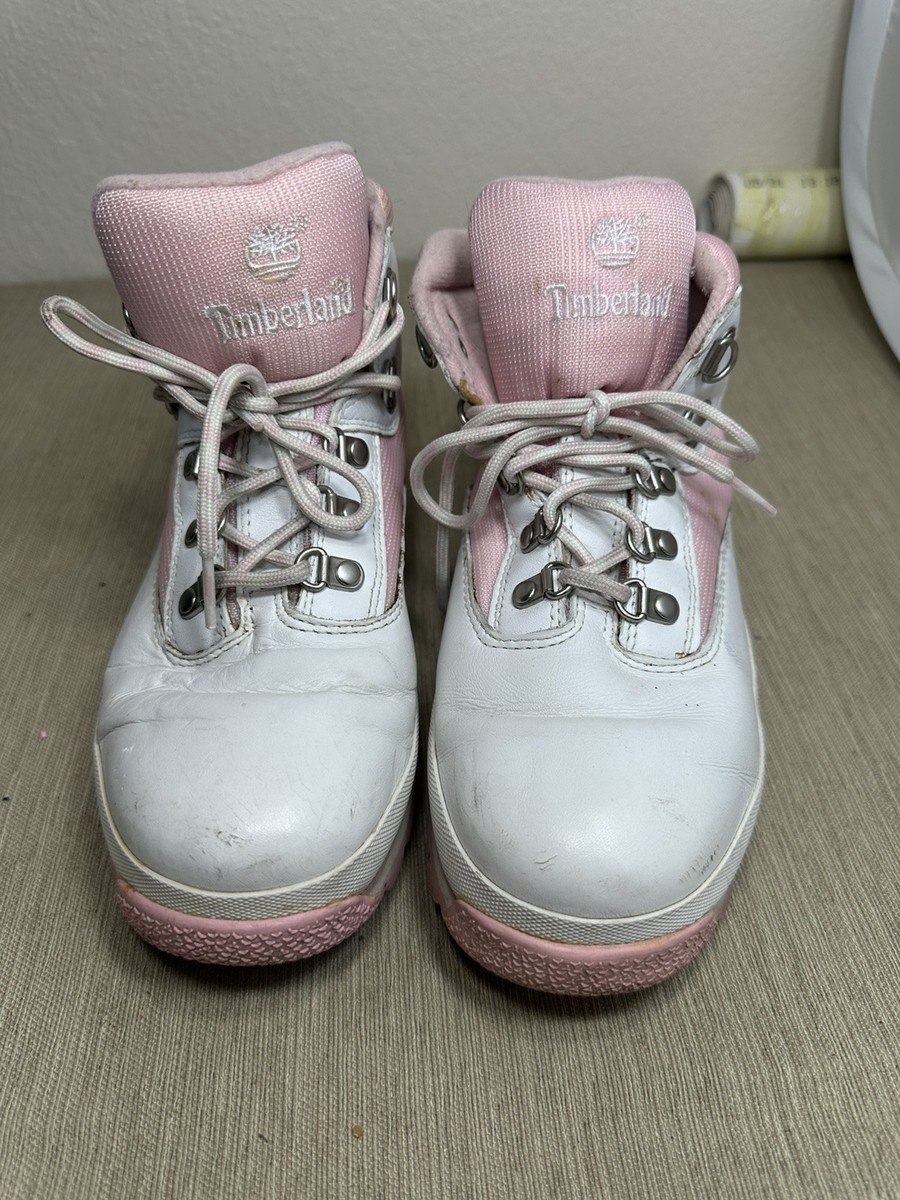 Timberland Vintage Y2K Euro Hiker Boot Pink and White/Pink  display picture 2