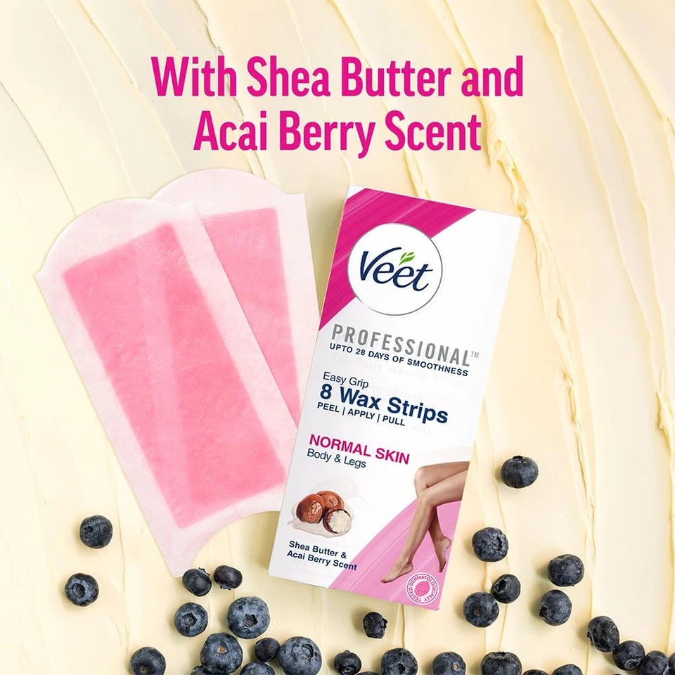 Veet Kit de Tiras Depilación de Cuerpo Completo para Piel Normal, 20 Tiras Foto 3 de 4