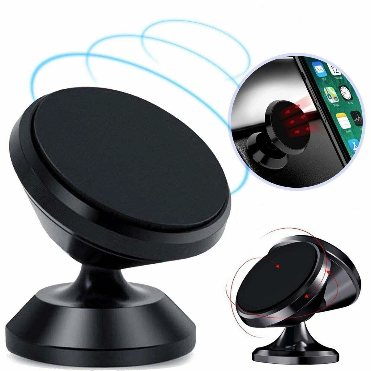 Soporte Sostenedor Magnetico De Telefono Celular Para Carro Auto Coche  Universal | eBay