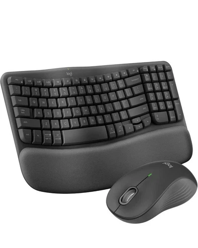 Logitech Wave MK670 Ergonomic Wireless Keyboard & M550 Bluetooth Mouse Combo