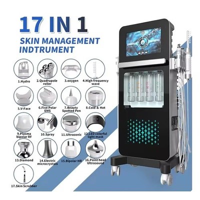 17 in 1 Skin Tightening Aqua Peeling Facial Blackhead Remover Vacuum Oxygen Jet